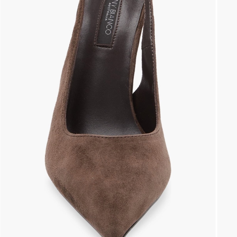 Tony Bianco Asti Slingback Pointed Toe Pump espresso suede, SIZE 7 - Picture 4 of 11